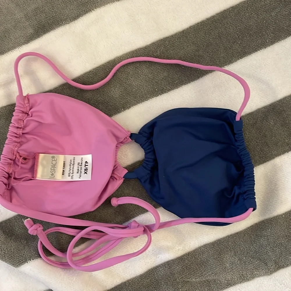 l*space Bikini SET Freddie Bikini Top/Nancy Lee Bitsy Bottom Rosebud & Indigo XS